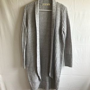 MOVING! MUST GO! long, light grey cardigan